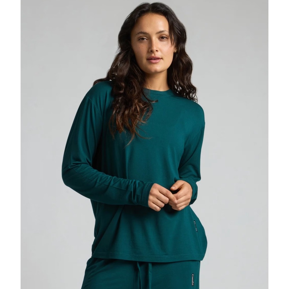 NWOT Comfrt Cloud Lounge Long Sleeve Tee Unisex 2XL Alpine Green Street Comfort